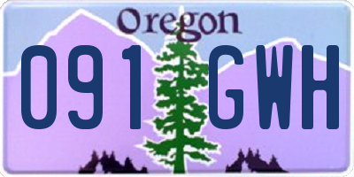 OR license plate 091GWH