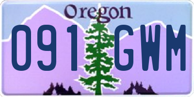 OR license plate 091GWM