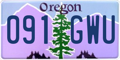 OR license plate 091GWU