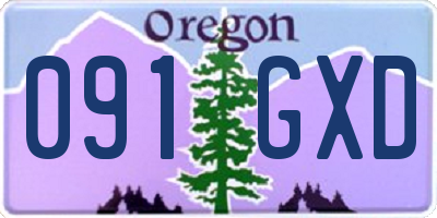 OR license plate 091GXD