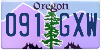 OR license plate 091GXW