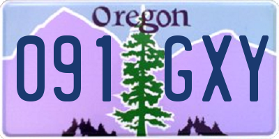 OR license plate 091GXY