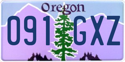 OR license plate 091GXZ