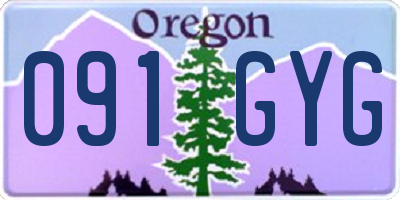 OR license plate 091GYG
