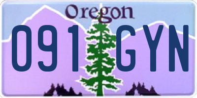 OR license plate 091GYN