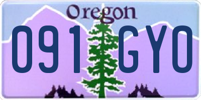 OR license plate 091GYO