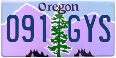 OR license plate 091GYS