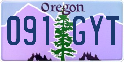 OR license plate 091GYT