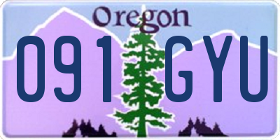 OR license plate 091GYU