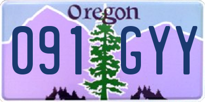 OR license plate 091GYY