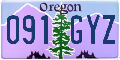 OR license plate 091GYZ