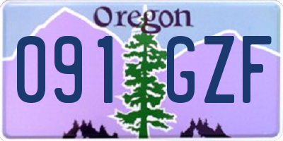 OR license plate 091GZF