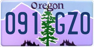 OR license plate 091GZO