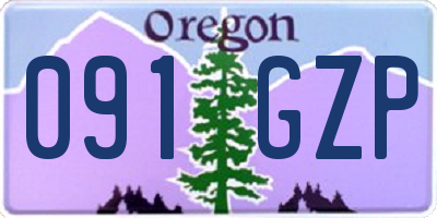 OR license plate 091GZP