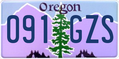 OR license plate 091GZS