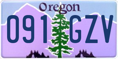OR license plate 091GZV