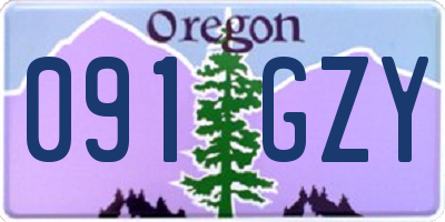 OR license plate 091GZY