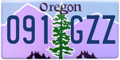 OR license plate 091GZZ