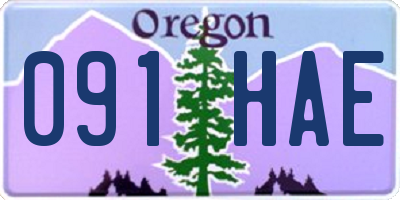 OR license plate 091HAE