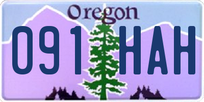 OR license plate 091HAH