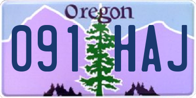 OR license plate 091HAJ