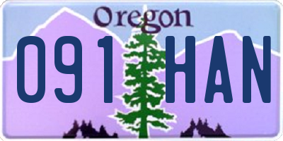 OR license plate 091HAN