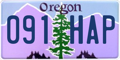 OR license plate 091HAP