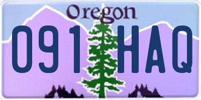 OR license plate 091HAQ