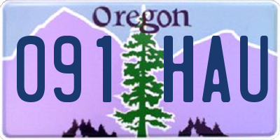 OR license plate 091HAU