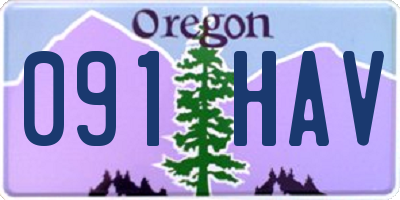 OR license plate 091HAV