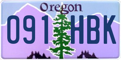 OR license plate 091HBK