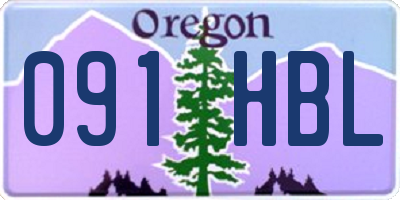 OR license plate 091HBL