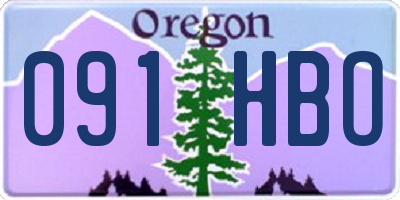 OR license plate 091HBO