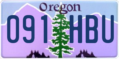 OR license plate 091HBU