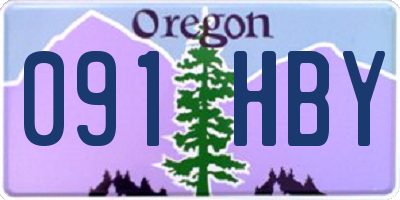 OR license plate 091HBY