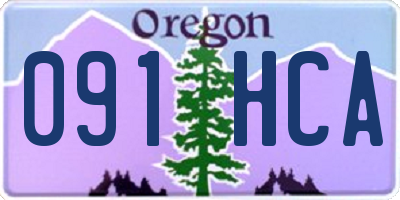 OR license plate 091HCA