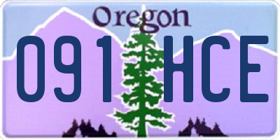 OR license plate 091HCE