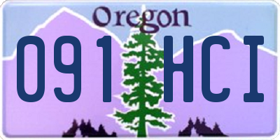 OR license plate 091HCI