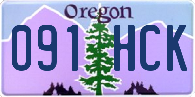 OR license plate 091HCK