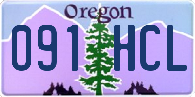 OR license plate 091HCL
