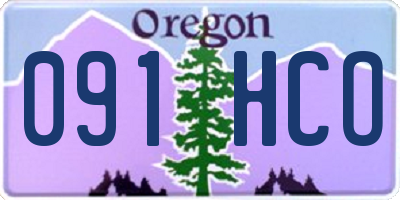 OR license plate 091HCO