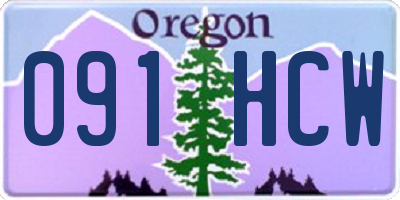 OR license plate 091HCW