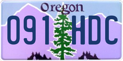 OR license plate 091HDC