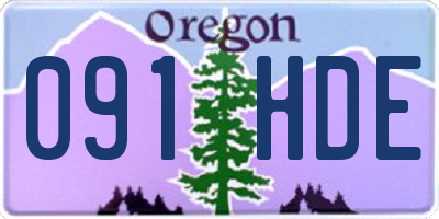 OR license plate 091HDE