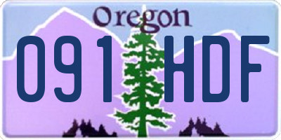 OR license plate 091HDF