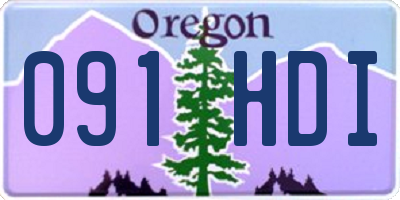 OR license plate 091HDI