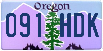 OR license plate 091HDK