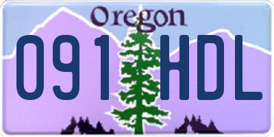 OR license plate 091HDL
