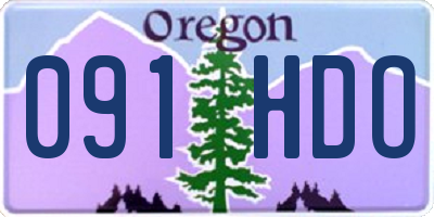 OR license plate 091HDO