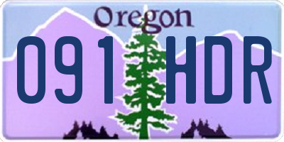 OR license plate 091HDR